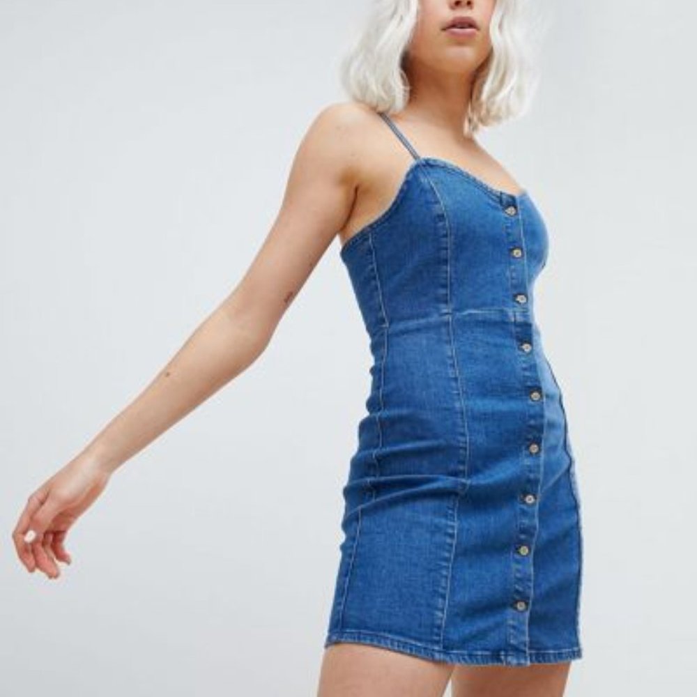 Pull&Bear Cami Denim Dress